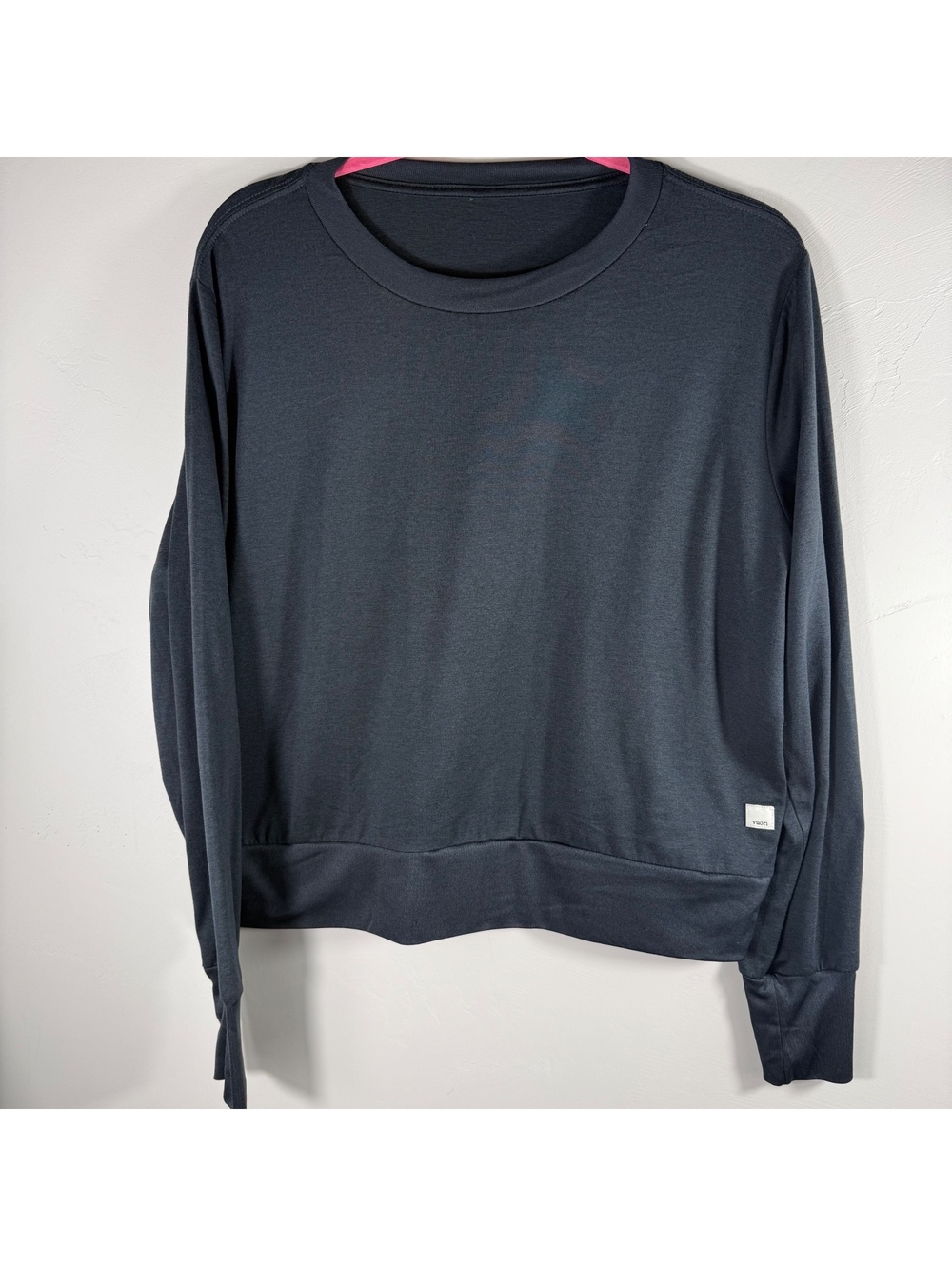 Vuori Daydream Crew Long Sleeve Performance Top Black Heather | L